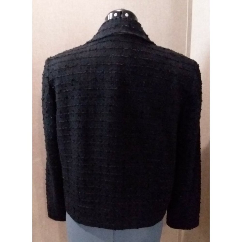 Patchwork Color Block Jacket Black Boucle' Arms &… - image 2